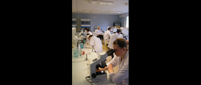 Un laboratoire de microbiologie
